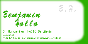 benjamin hollo business card