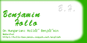 benjamin hollo business card